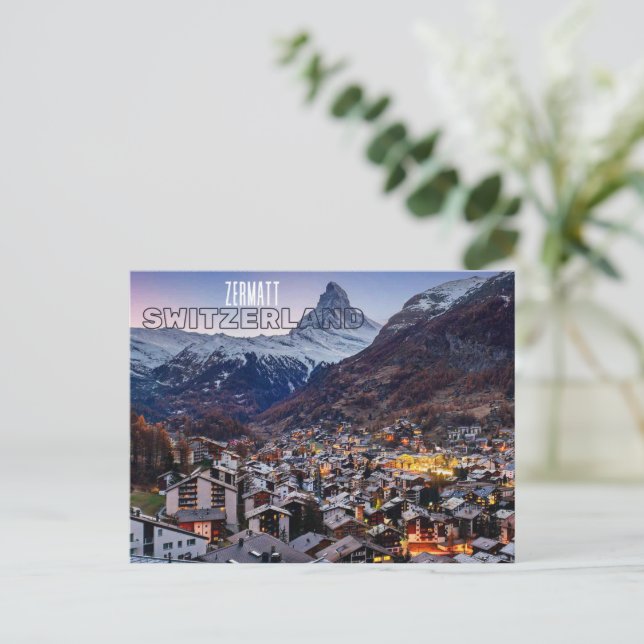 Zermatt Suisse Souvenir Carte postale (Debout devant)