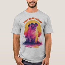 Zéro aboiements donnés | T-shirt drôle rétro Pug
