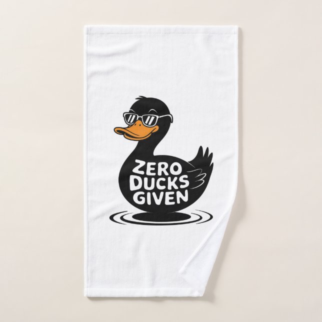 Zéro Canard Donné - Design de canard drôle et cool (Serviette à main)