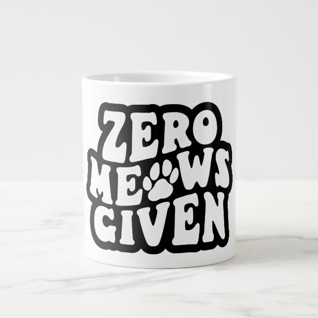 Zéro Vaches Donné Drôle Citations De Chat Mug (Devant)