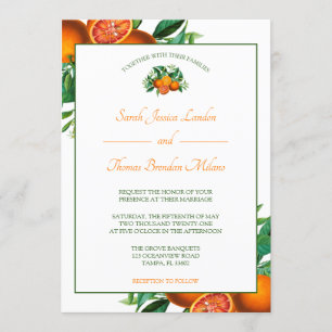 Zesty Citrus Orange Dream Faire-part de mariage
