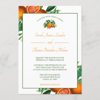 Zesty Citrus Orange Dream Faire-part de mariage