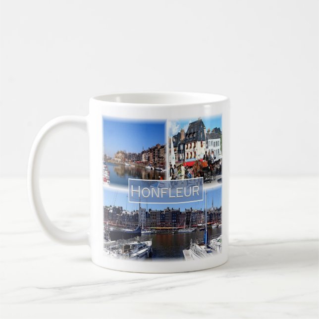 zFR028 Port HONFLEUR, Normandie, Mug de café (Gauche)