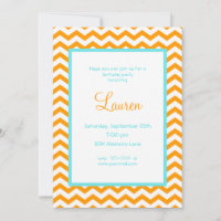 Zig Zag Anniversaire Fête Invitation