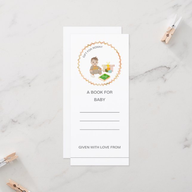 Zig Zag Circle Douche côtière Baby Boy pour livres (Devant/Arrière en situation)