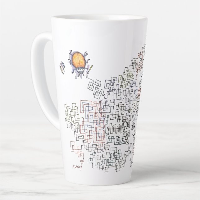 Zig Zag Doodlebug latte mug (Angle gauche)