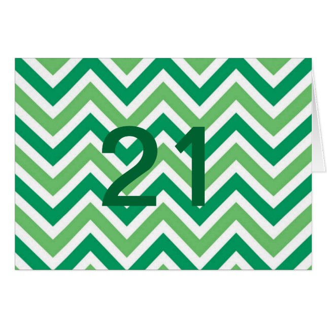 Zigg-zags-chevrons verts (Devant horizontal)