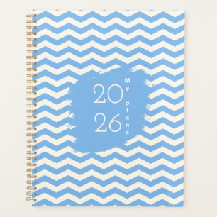 Zigzag bleu doux planificateur de design motif 202