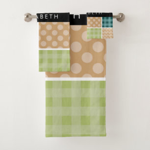 Zigzag, Chevron, En vichy, Pois, Votre Nom