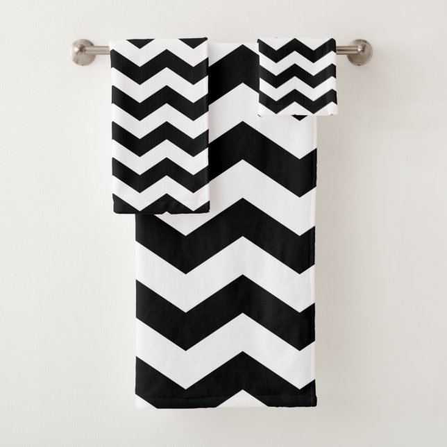 Zigzag Chevron Noir Et Blanc (En situation)