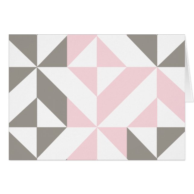 ZigZag géométrique rose et argent (Devant horizontal)