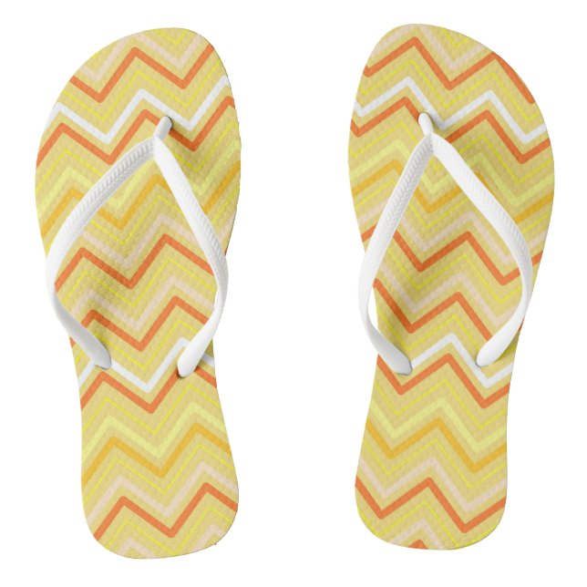Zigzag Multi-Couleurs Boucles à tongs orange (Semelle)