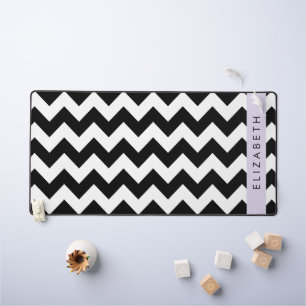 Zigzag noir et blanc, Motif Chevron, Votre nom
