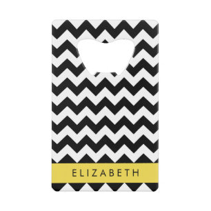 Zigzag noir et blanc, Motif Chevron, Votre nom