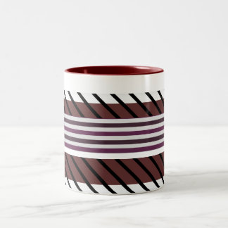 Zigzag, rayé, Mug à café motif rétro
