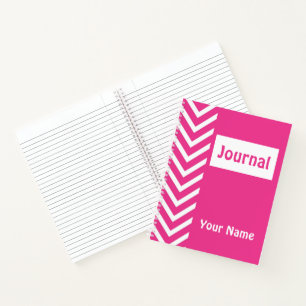 Zigzag rose et blanc Chevron Journal Motif