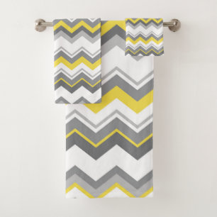 Zigzags gris et jaunes