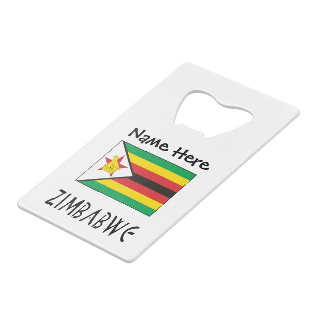 Zimbabwe Drapeau Zimbabwean Nom Personnalisé  (Devant Angle)