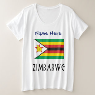 Zimbabwe Drapeau zimbabwéen Noir Nom personnalisé
