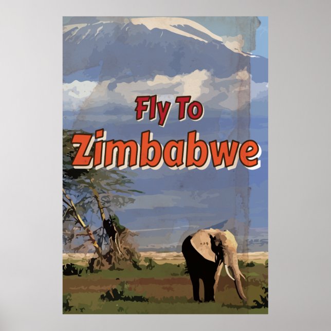 Zimbabwe Vacances Vintages Poster (Devant)