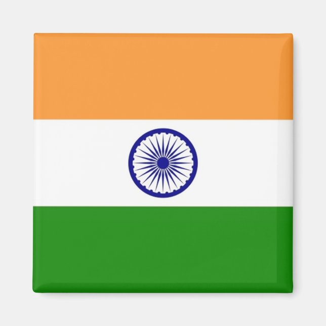 zIN001 Indian FLAG India, Fridge Magnet (Devant)