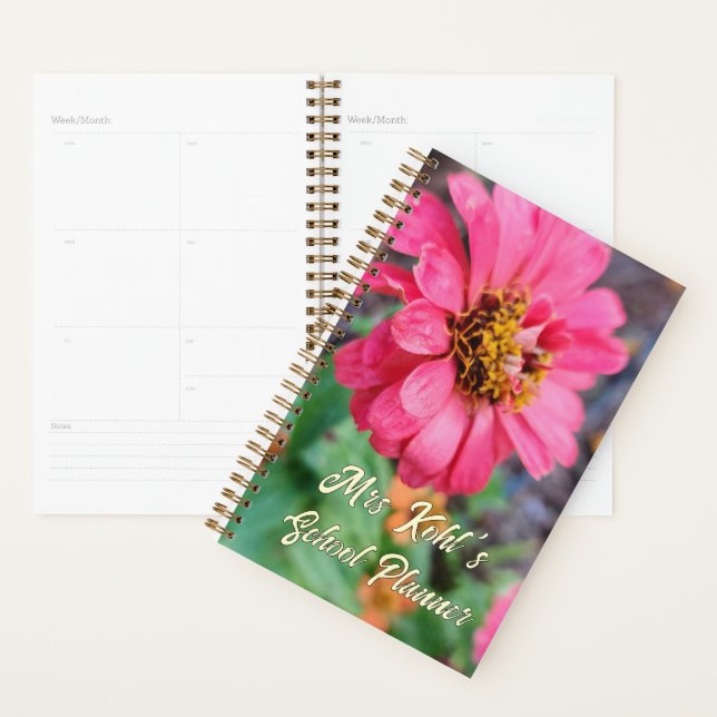 Zinnia Daily Planner  - Photographie originale (Devant avec enveloppe)