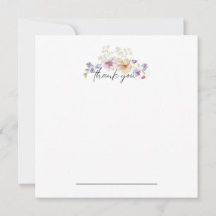 Zinnia Floral Merci Carte pour notes