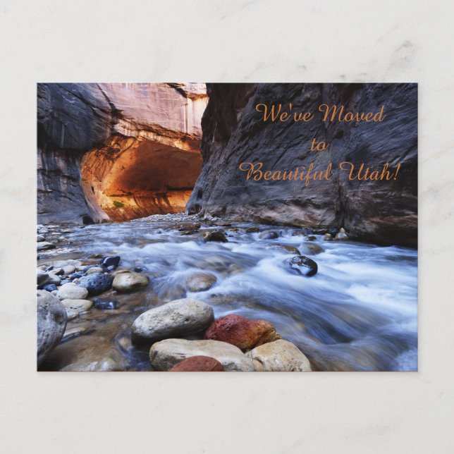 Zion Narrows, nouveau Faire-part d'adresse (Devant)