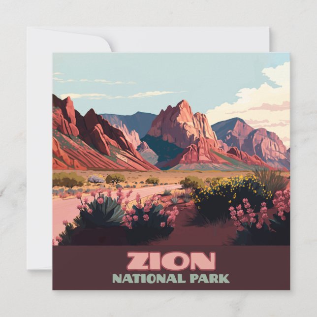 Zion National Park Monts Utah Vintage (Devant)