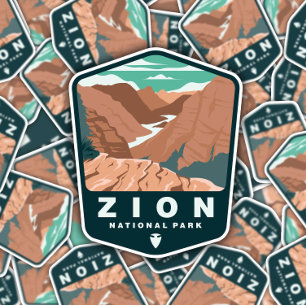 Zion National Park Utah   Sticker Die-Cut