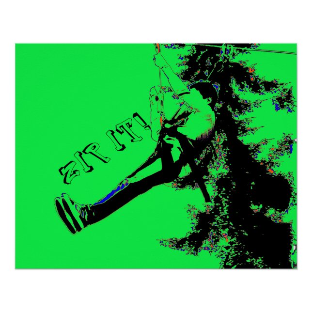 Zip IT ! - Poster Zipline Rider (Devant)