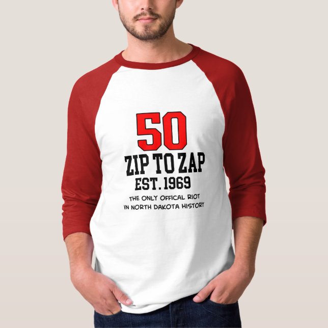Zip to Zap 50e anniversaire Raglan T-Shirt (Devant)