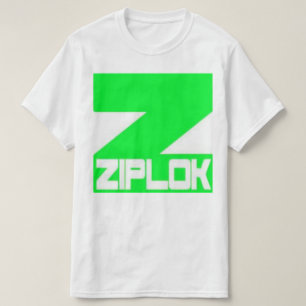 Ziplok - vert au néon - T-shirt blanc