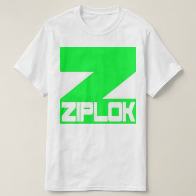 Ziplok - vert au néon - T-shirt blanc (Design devant)
