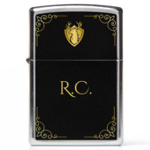 Zippo Lighter Elegant Noir et Or