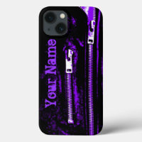 Zips Purple print Nom coque iphone