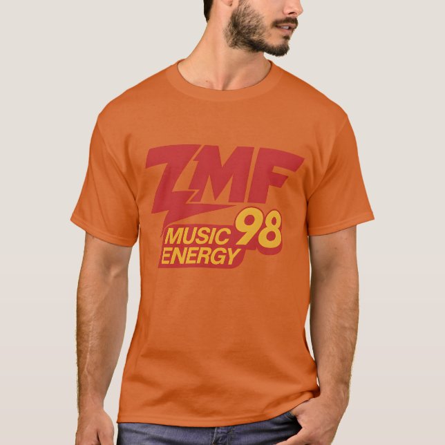 ZMF 98 Music Energy T-Shirt - Bold Retro Radio Pow (Devant)