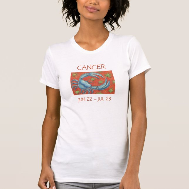 Zodiac Cancer t-shirt dames texte (Devant)