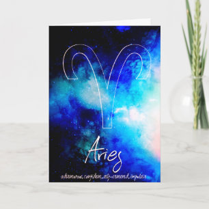Zodiac : Carte Anniversaire Des Traits D'Aries