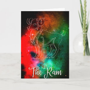 Zodiac : Carte Anniversaire "Le Ram" de Aries