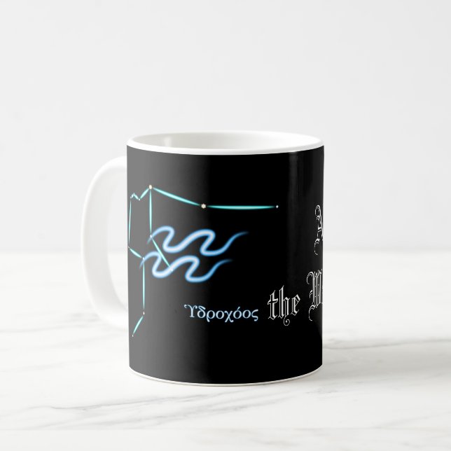 Zodiac Constellation Aquarius Café Mug (Devant gauche)