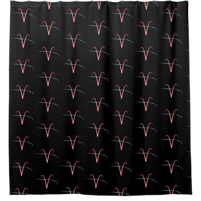 Zodiac Constellation Aries rideau de douche (Devant)