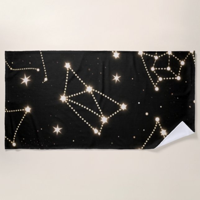 Zodiac Constellations serviette Motif (Devant)