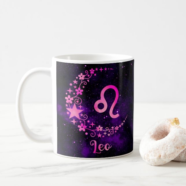 Zodiac Leo Design Café Mug Cup (Avec donut)