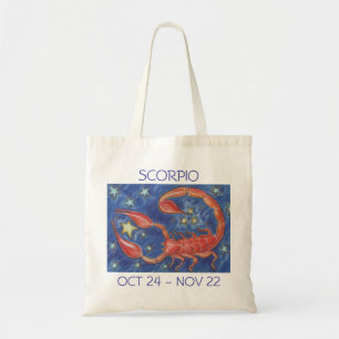 Zodiac Scorpio tote bag text