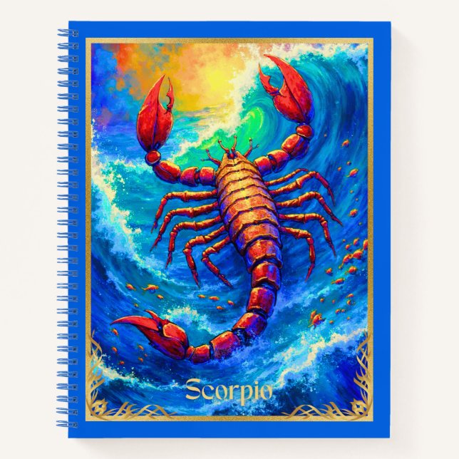 Zodiac Sign Scorpio in Deep Waters Journal (Devant)