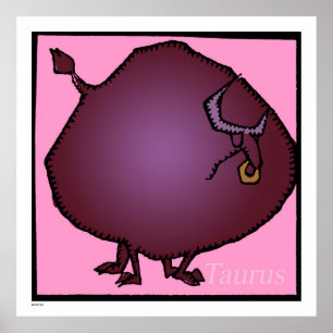 Zodiac Signes Taurus Anniversaire grand Poster 32x