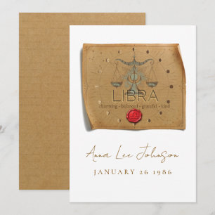 ZODIAQUE - Balance - Carte d'anniversaire personna
