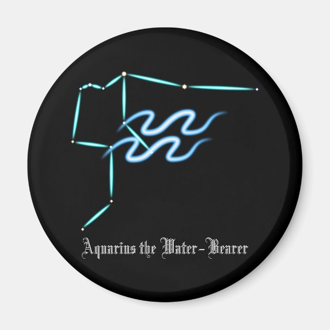 Zodiaque Constellation Aquarius Magnet (Devant)