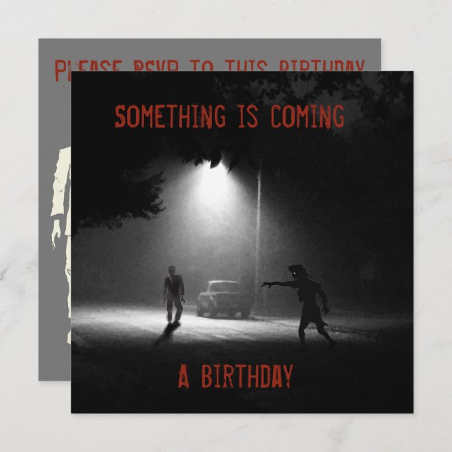 ZOMBIE ANNIVERSAIRE INVITATION par Jetpackcorps (Devant / Derrière)